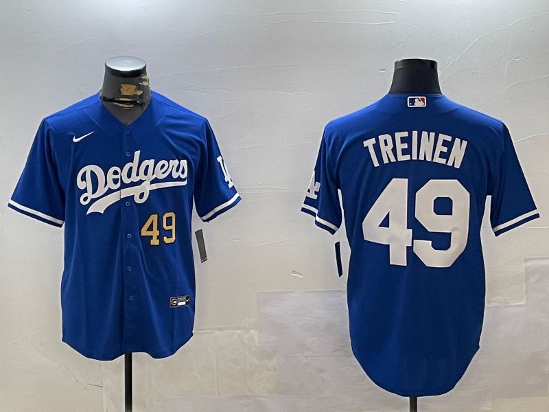 Men Los Angeles Dodgers 49 Treinen Blue Game 2024 Nike MLB Jersey style 24